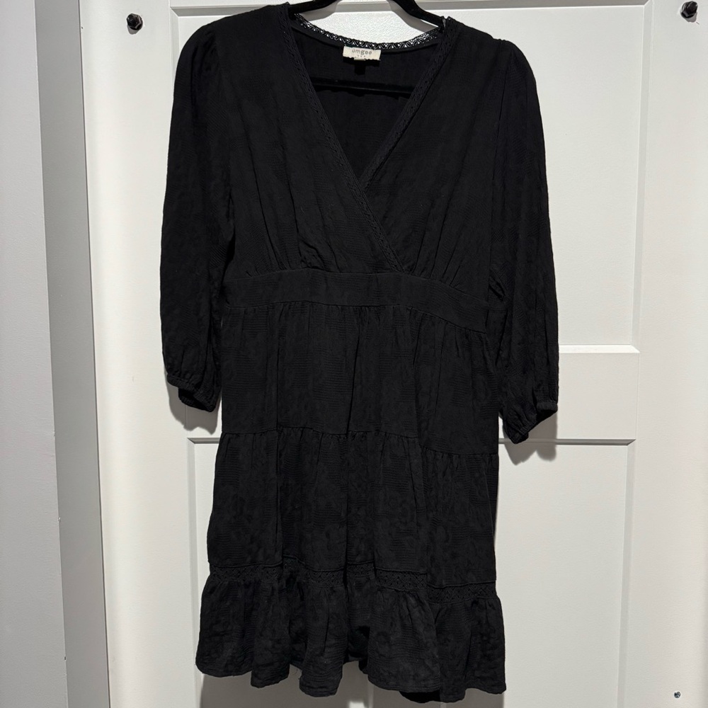 Umgee Black Long Sleeve Dress